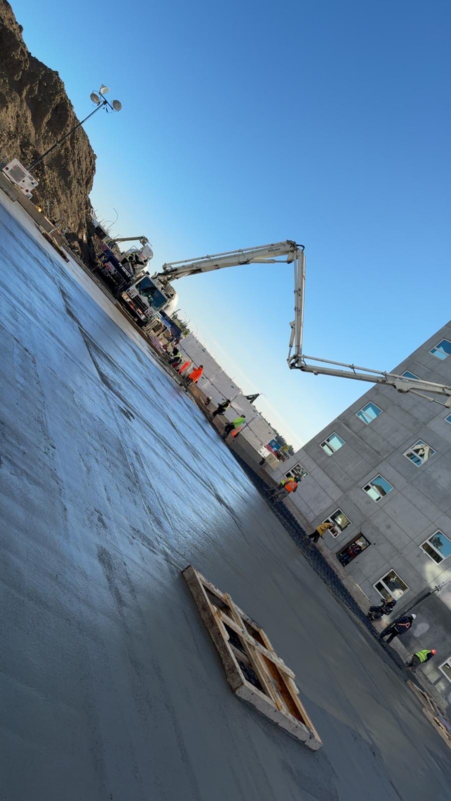 Concrete preparation and site work by Diamond Concrete Works Ltd.