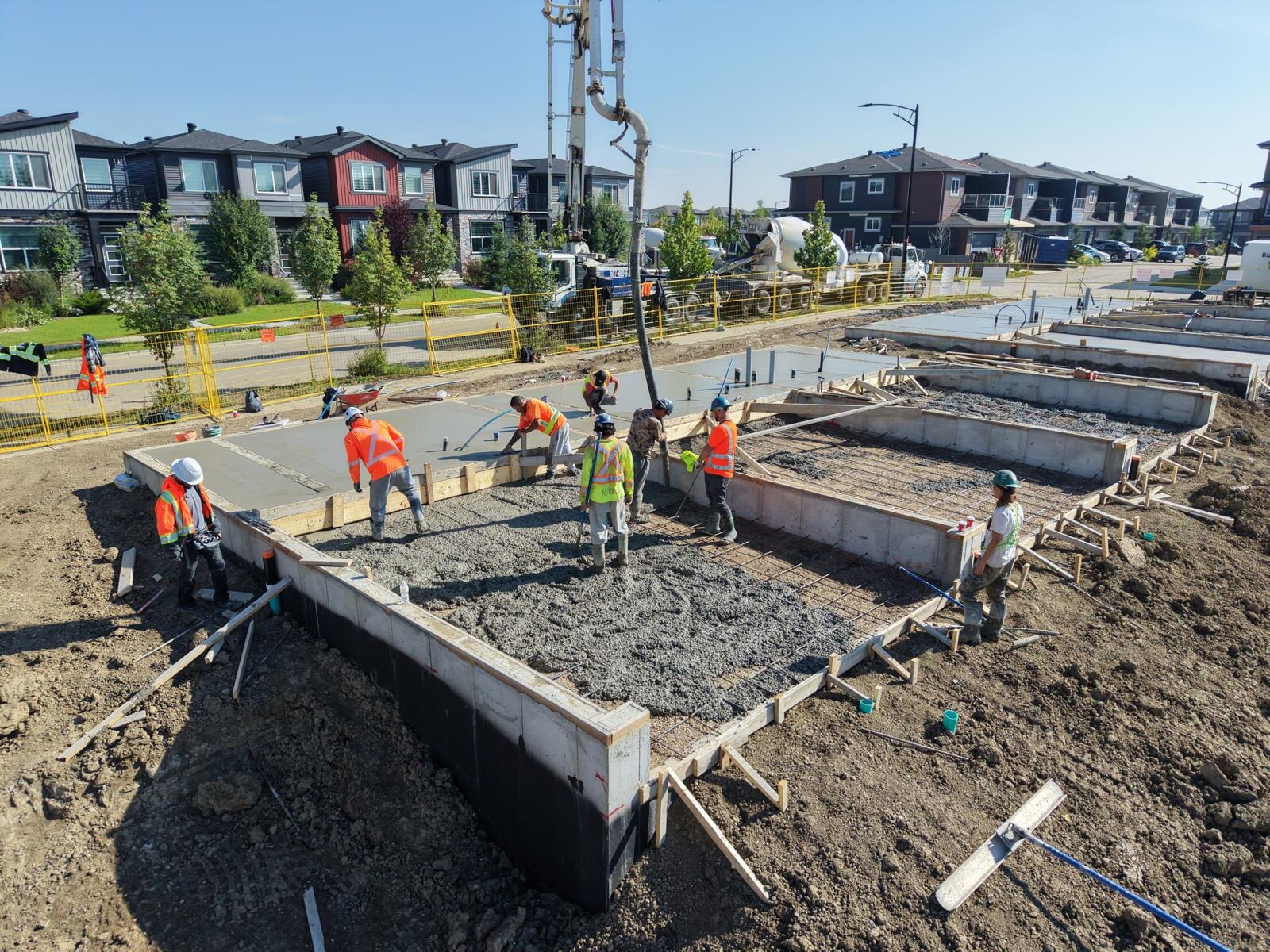 Concrete slab work by Diamond Concrete Works Ltd.
